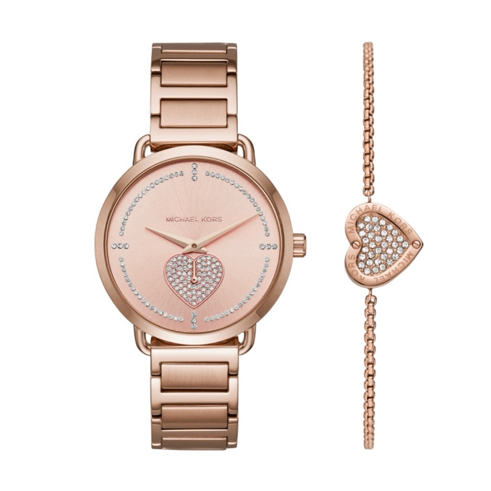Michael Kors Ladies Portia Watch and Bracelet Gift Set MK4468